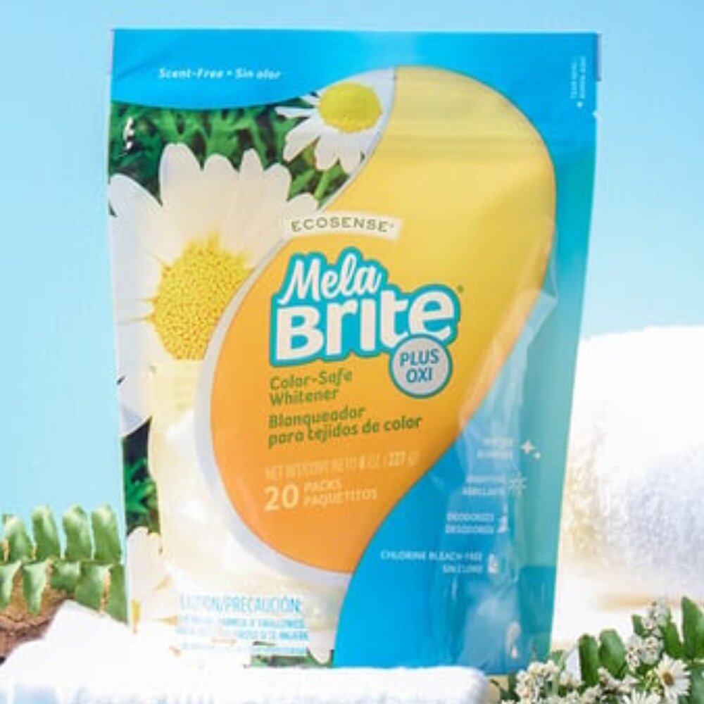 Ecosense MelaBrite + Oxi Color-Safe Whitener Whitening Pods 20 loads -Mela Brite